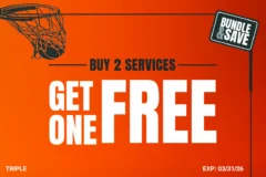 BUY 2 SERVICES, GET 1 FREE