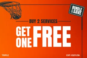 BUY 2 SERVICES, GET 1 FREE
